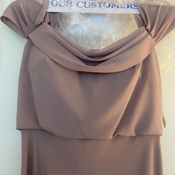 LIKE NEW 8 Jenny Yoo Fig Stretch Crepe 1511 Sabine Dress Size 8 - Picture 15 of 16